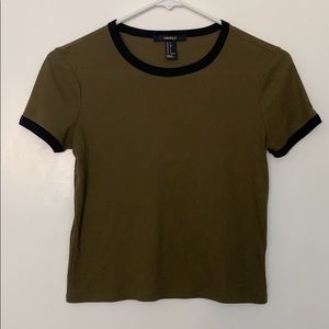 F21 Cropped Crew Neck